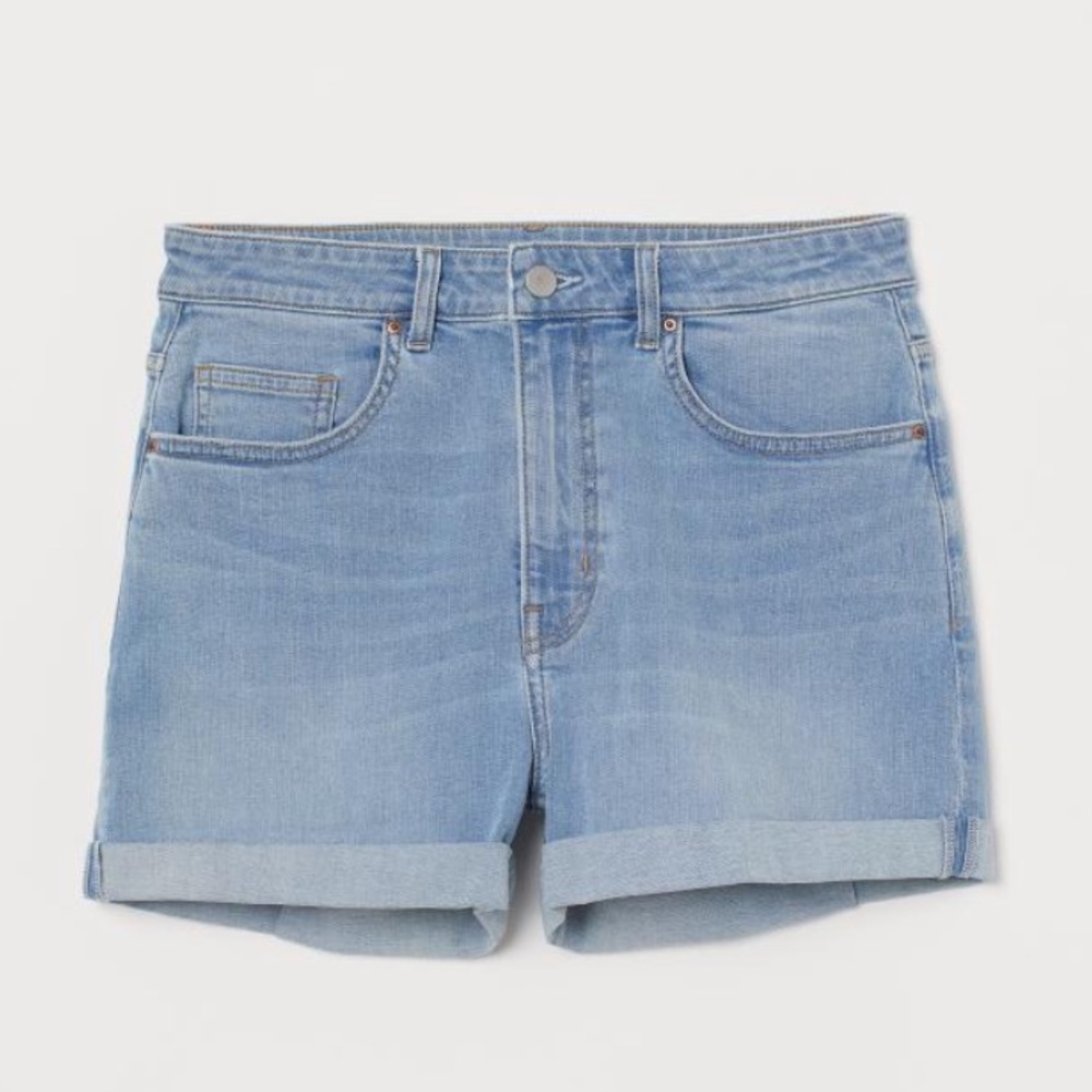 H&M Girlfriend Shorts Rolled Cuff fit like Sz 8 - Picture 2 of 8